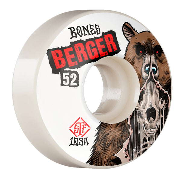 Bones - 52MM 99A Matt Berger Skinned Bear V3 Slims STF Skateboard Wheels